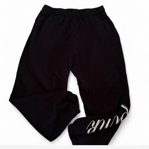 PINK Victoria's Secret Black Women's Jogger Sweatpants with Script Logo
